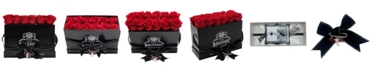 Rosepops Pop-Up Mock Crocodile Real Cherry Crush Roses Preserved to Last One Year with Complementary Trio of Loving Charms, Box of 12